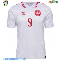 Camisa de time de futebol Dinamarca Rasmus Hojlund #9 Replicas 2º Equipamento Europeu 2024 Manga Curta